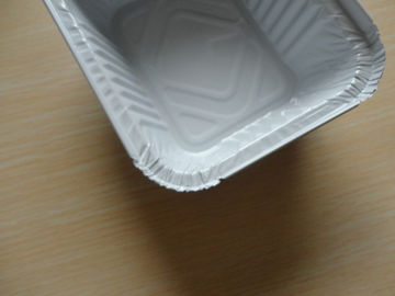Rectangle nhôm Container Với nắp Đối với 450ml Thực phẩm lưu trữ Trắng tráng