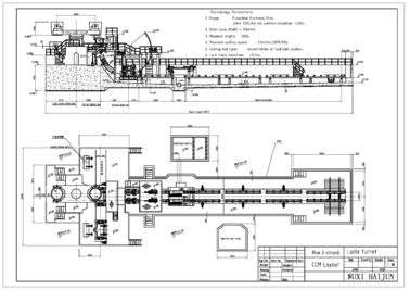 R4M liên tục Máy đúc với thùng trung gian xe, 2 Strand đúc thép
